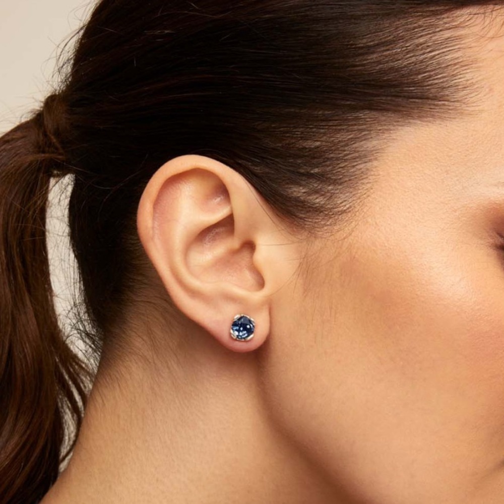 Uno de 50 Stud earrings with blue crystal